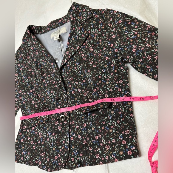 NWT;American Rag Cie Womens Black Floral Blazer Jacket🌻 - Picture 4 of 9